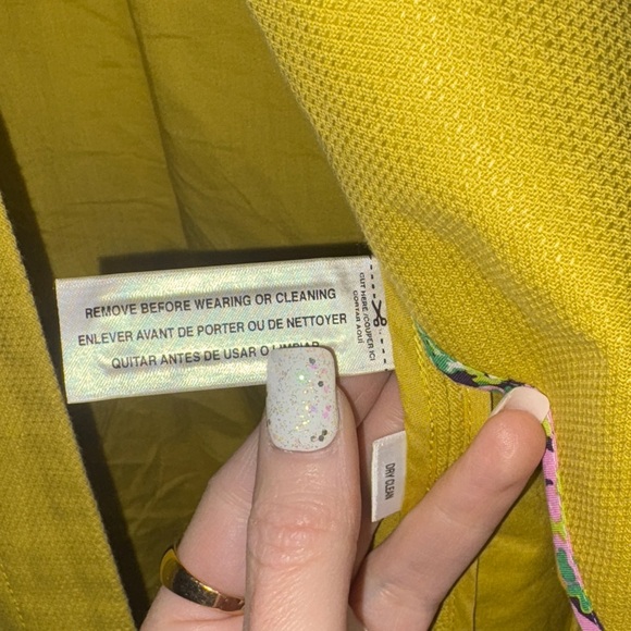 Yellow Trench Coat dress with Belt - Picture 3 of 5